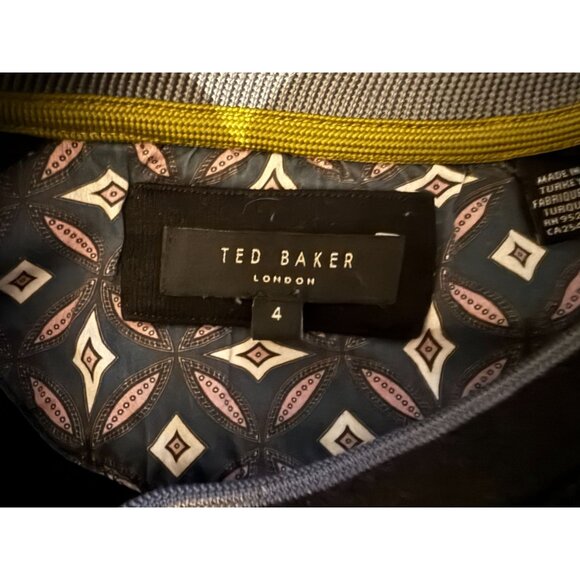 Ted Baker Mens Black Ribbed Knit Crewneck Sweater Size 4 - Picture 4 of 6